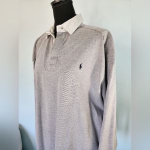 Polo Ralph Lauren mens classic fit rugby jersey in grey size M